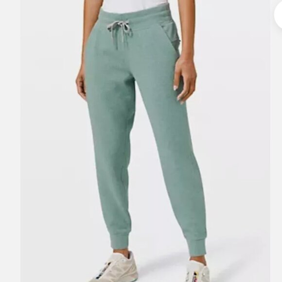 Lululemon Warm Down High-Rise Jogger Heathered Tidewater Teal Sz 4 - Picture 1 of 14